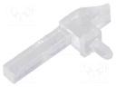 Fibre for LED; rectangular; 1.4x1.4mm; No.of mod: 1; Front: flat