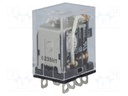 Relay: electromagnetic; DPDT; Ucoil: 24VAC; 10A/110VAC; 10A/24VDC