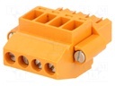 Pluggable terminal block; 3.5mm; ways: 4; angled 90°; plug; female