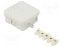 Enclosure: junction box; X: 75mm; Y: 75mm; Z: 36mm; polyetylene; IP55