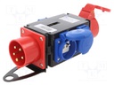 Connector: AC supply 3-phase; splitter; 16A; 400VAC; IEC 60309