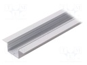 Profiles for LED modules; recessed; white; L: 1m; aluminium