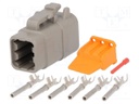 Connector: wire-wire; DTM; plug; female; Size: 20; 0.5÷1.5mm2; PIN: 6