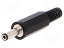 Plug; DC supply; female; 3,4/1,4mm; with strain relief; for cable