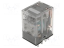 Relay: electromagnetic; DPDT; Ucoil: 48VDC; 10A/220VAC; 10A/24VDC