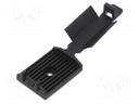 Self-adhesive cable holder; polyamide; black