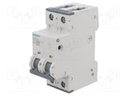 Circuit breaker; 230/400VAC; Inom: 32A; Poles: 2; DIN; Charact: C