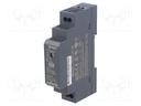 Power supply: switched-mode; 15W; 15VDC; 13.5÷18VDC; 1A; 85÷264VAC