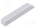 Profiles for LED modules; white; surface; white; L: 1m; aluminium