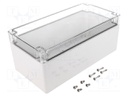 Enclosure: multipurpose; X: 124mm; Y: 244mm; Z: 102mm; EURONORD; grey