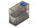 Relay: electromagnetic; DPDT; Ucoil: 12VDC; 8A/250VAC; 8A/24VDC; 8A