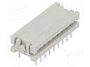 IDC transition; PIN: 18; DIL 7,62mm; IDC,THT; for ribbon cable