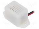 Sound transducer: elektromagnetic alarm; 25mA; -40÷70°C; 400Hz