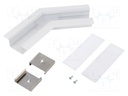 Connector 135°; white; aluminium; Application: VARIO30-05