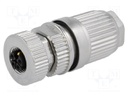 Plug; M12; PIN: 5; female; L code-Power; for cable; IDC; IP67; 63V