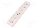 Connector: AC supply; splitter; Layout: 2P+PE; white; 250VAC; 16A