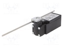 Limit switch; adjustable plunger, max length 170mm; NO + NC