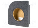 Car loudspeaker enclosure; MDF; gray melange; textil; 15l; 250mm