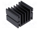 Heatsink: extruded; TO220; black; L: 37.5mm; W: 46mm; H: 33mm