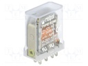 Relay: electromagnetic; DPDT; Ucoil: 12VAC; 5A/250VAC; 5A/24VDC