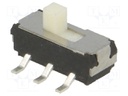 Switch: slide; Pos: 2; DPDT; 0.3A/6VDC; ON-ON; No.of term: 6