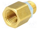 Push-in fitting; threaded,straight; Rc 1/4"; inside,outside