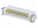 Socket; wire-board; male; 1.25mm; PIN: 9; SMT; 250V; 1A; tinned