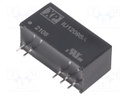 Isolated Board Mount DC/DC Converter, Regulated, ITE, 1 Output, 2 W, 9 V, 222 mA