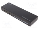 Splitter; HDCP 1.4; Colour: black; Input: HDMI socket; 3840x2160px