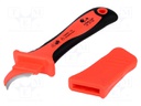 Knife; for electricians,insulated; Kind of blade: semicircular