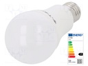 LED lamp; neutral white; E27; 220/240VAC; 1055lm; 11W; 200°