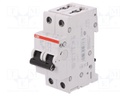 Circuit breaker; 400VAC; Inom: 1A; Poles: 2; DIN; Charact: C; 6kA