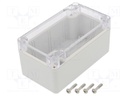 Enclosure: multipurpose; X: 65mm; Y: 115mm; Z: 55mm; polycarbonate