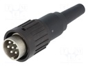 Plug; DIN; male; PIN: 7; Layout: 360°; straight; for cable; soldering