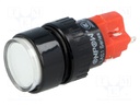 Switch: push-button; Pos: 2; SPDT; 3A/220VAC; 2A/24VDC; white; none