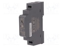 Power supply: DC/DC; 15W; 3.3VDC; 4.5A; 18÷75VDC; Mounting: DIN