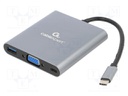 Adapter; USB 3.1; 0.15m; 5Gbps; grey; Cablexpert