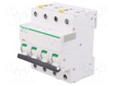 Circuit breaker; 400VAC; Inom: 13A; Poles: 4; DIN; Charact: B; 6kA