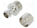 Straight terminal connector; ØBraid : 14mm; brass; -55÷260°C