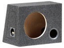 Car loudspeaker enclosure; MDF; black melange; textil; 25l; 250mm