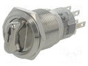 Switch: rotary; Pos: 3; DP4T; 0.5A/220VAC; 1A/24VDC; -20÷55°C; 50mΩ