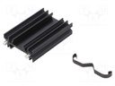 Heatsink: extruded; H; TO202,TO218,TO220,TOP3; black; L: 50mm