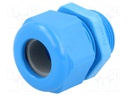 Cable gland; M25; IP68; Mat: polyamide; blue; UL94V-0