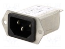 Connector: AC supply; socket; male; 1A; 250VAC; IEC 60320; -25÷85°C