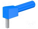 Socket; 4mm banana; 32A; 1kV; blue; nickel plated; insulated