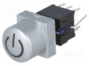 Switch: keypad; Pos: 2; DPDT; 0.1A/30VDC; silver; Illumin: LED; 1.5N