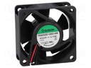 Fan: DC; axial; 24VDC; 60x60x25mm; 61.16m3/h; 44dBA; ball bearing