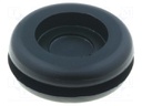 Grommet; with bulkhead; Ømount.hole: 16mm; Øhole: 12.5mm; PVC