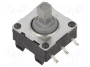 Microswitch TACT; Pos: 2; 0.02A/15VDC; SMD; none; 1.6N; OFF-(ON)