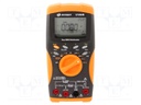 Digital multimeter; Bargraph: 21segm; True RMS; Resol: 0.1°C